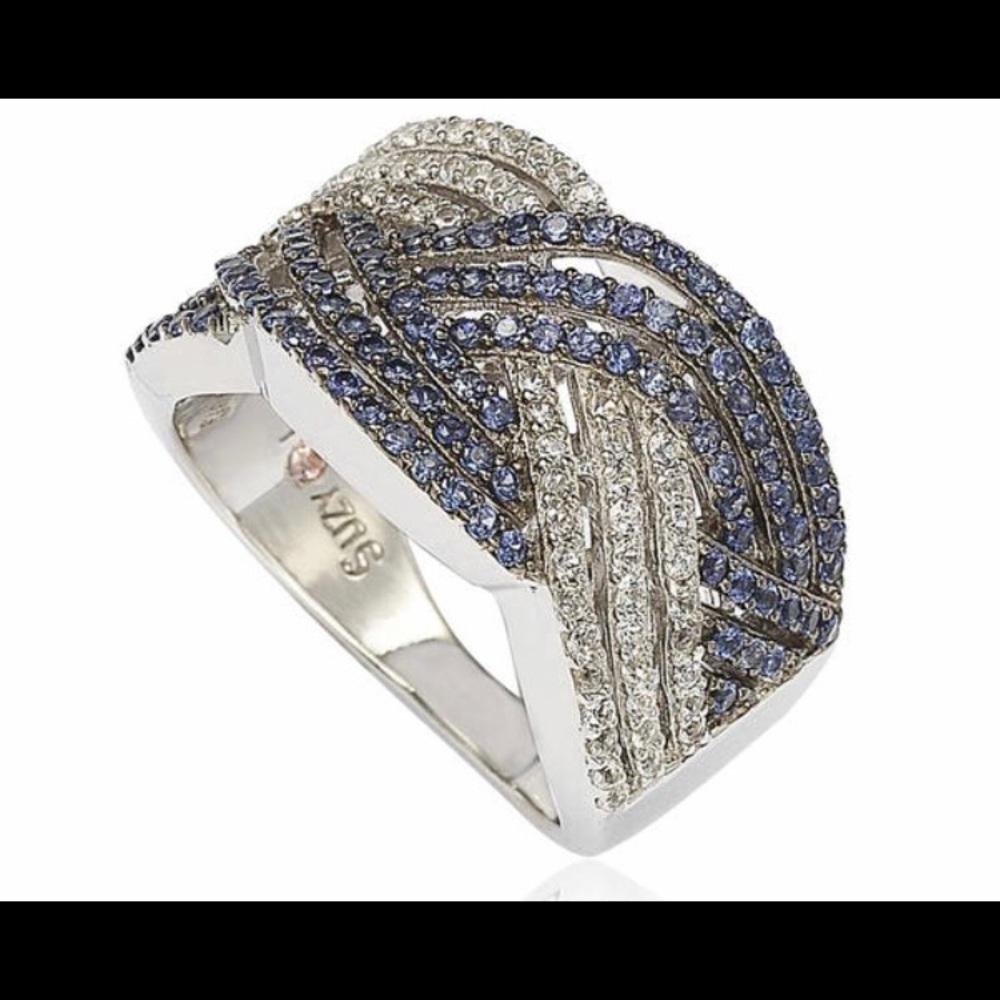Levian blue and white sapphire ring